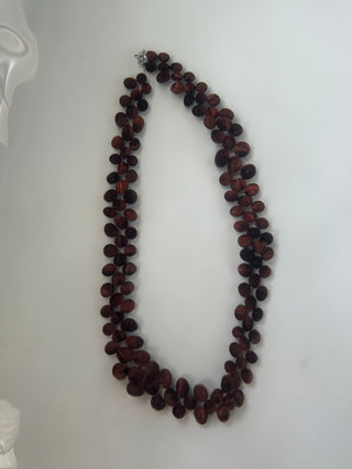 Garnet stone beads necklace