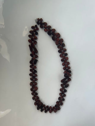 Garnet stone beads necklace