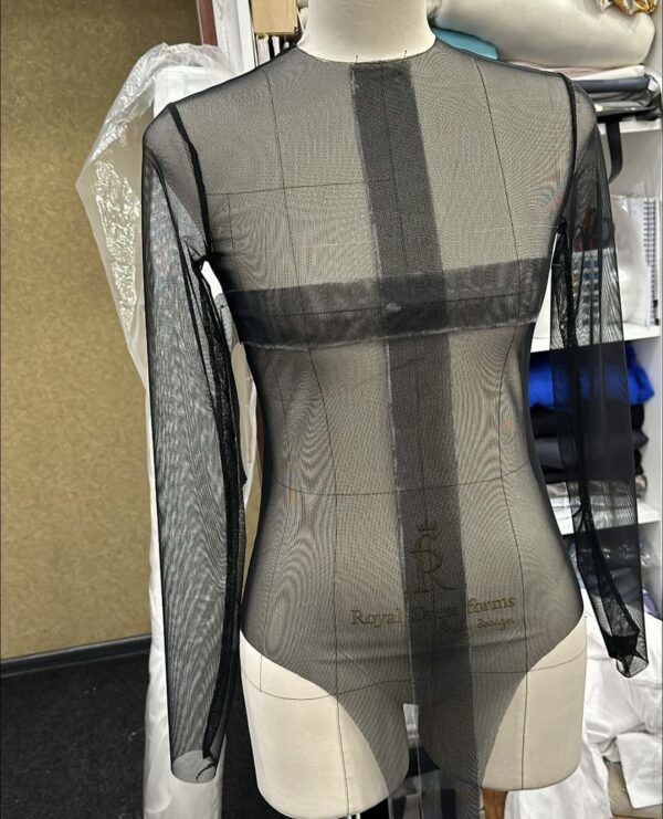 Cross mesh bodysuit